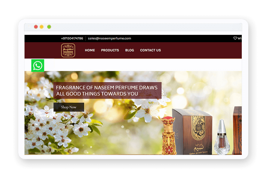 Naseemperfumes website screenshot